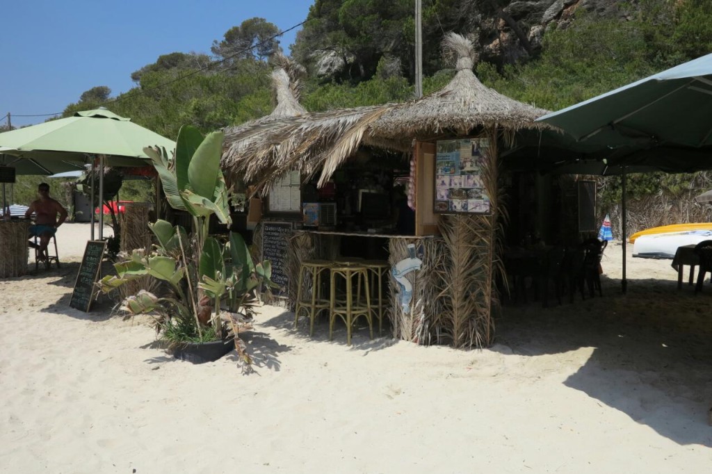 Beach bar at cala lombard