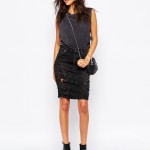 A-Gold-E Amie Distressed Pencil Skirt With Back Zip